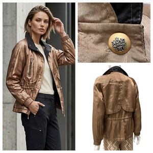 Vintage Gallery Sport Metallic Utility Jacket Gorpcore Grunge 90's Anorack Sz M